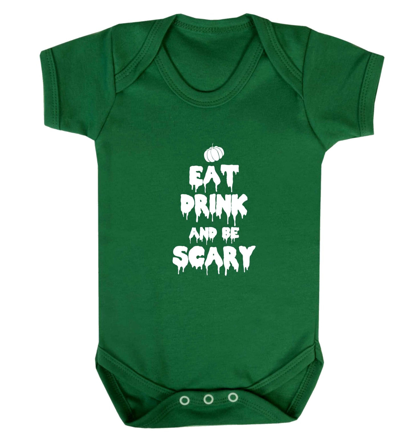 Eat drink and be scary baby vest green 18-24 months