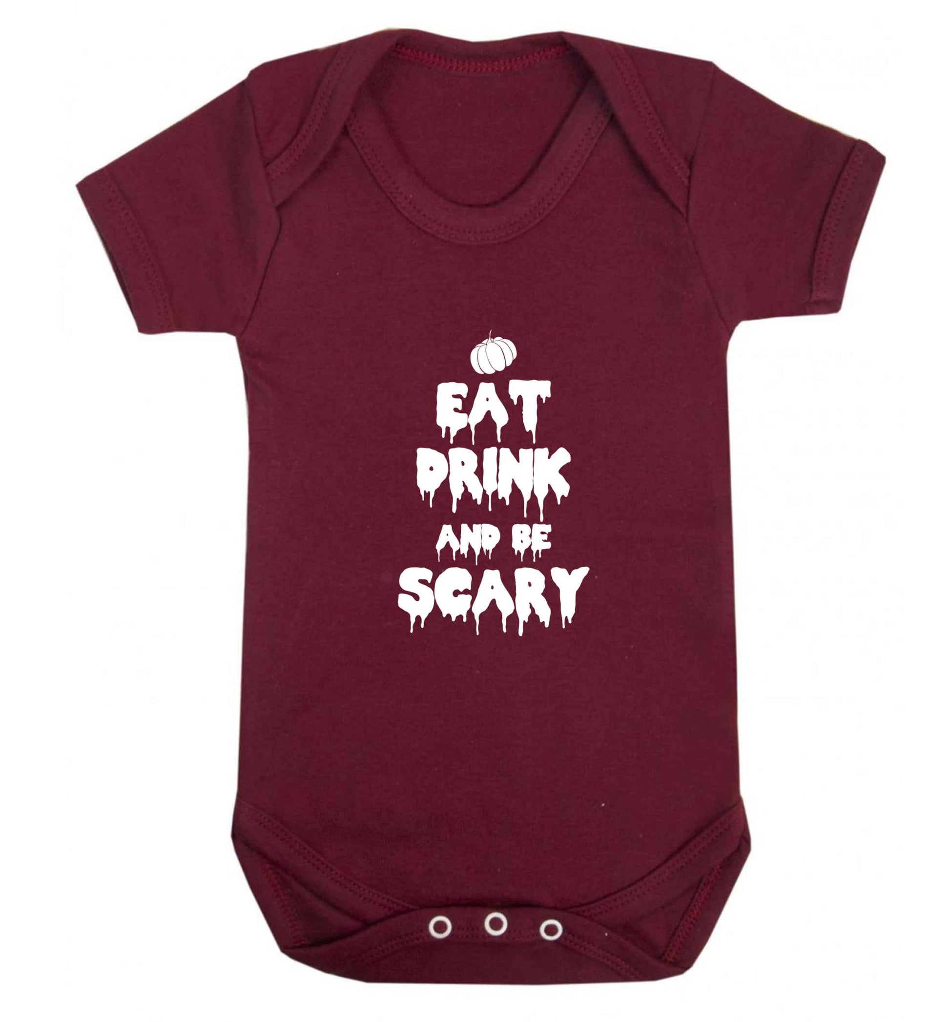 Eat drink and be scary baby vest maroon 18-24 months