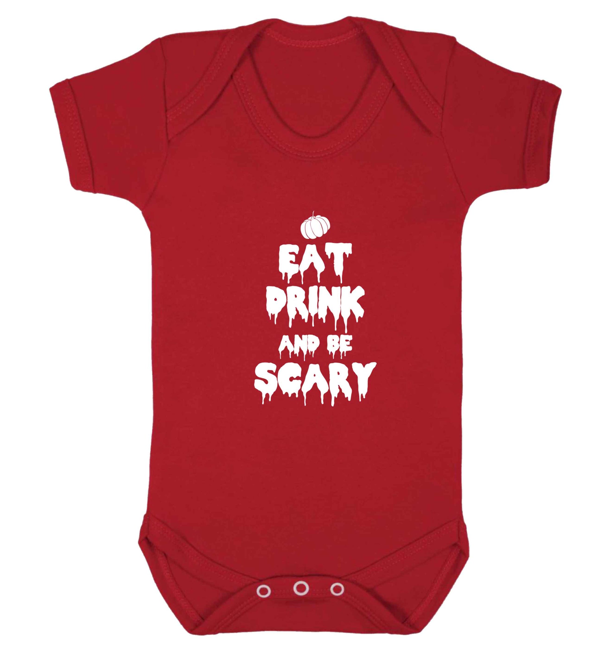 Eat drink and be scary baby vest red 18-24 months