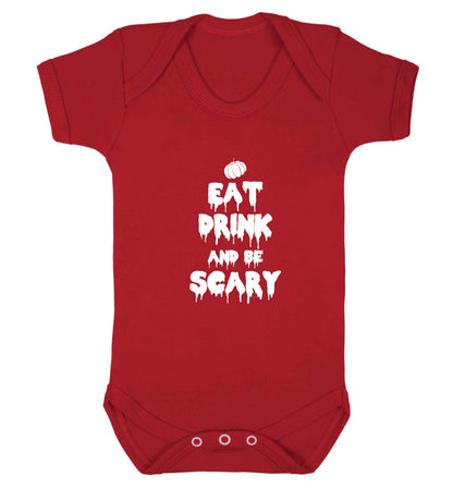 Eat drink and be scary baby vest red 18-24 months