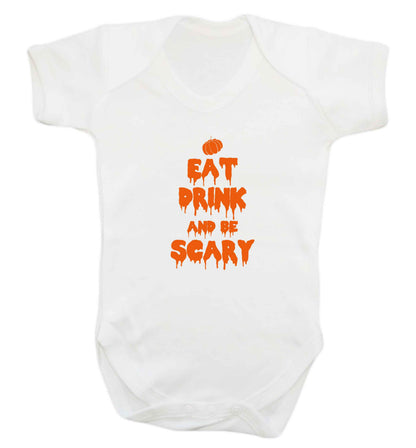 Eat drink and be scary baby vest white 18-24 months