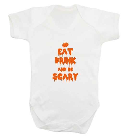 Eat drink and be scary baby vest white 18-24 months