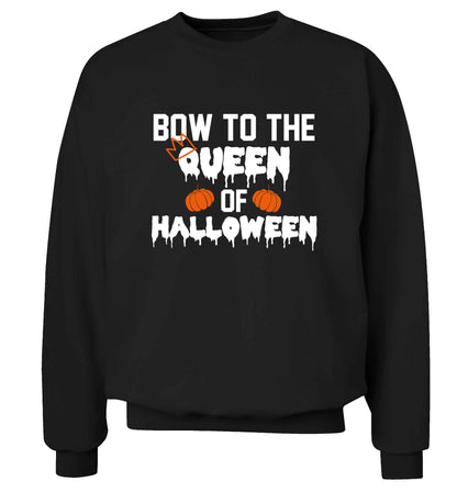 Bow to the Queen of halloween adult's unisex black sweater 2XL
