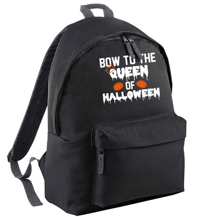Bow to the Queen of halloween black adults backpack