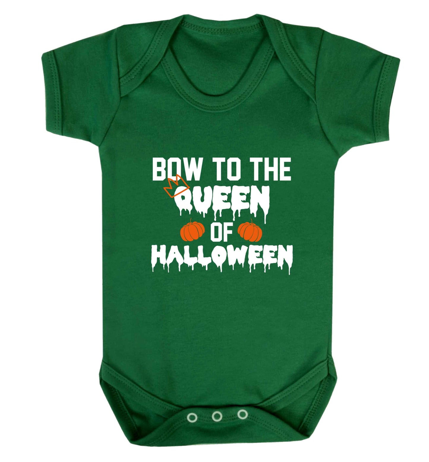 Bow to the Queen of halloween baby vest green 18-24 months