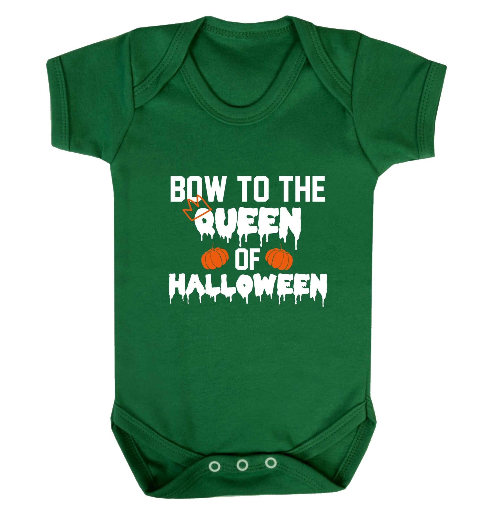 Bow to the Queen of halloween baby vest green 18-24 months