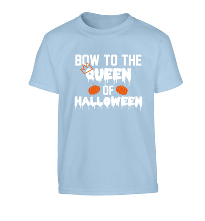 Bow to the Queen of halloween Children's light blue Tshirt 12-13 Years