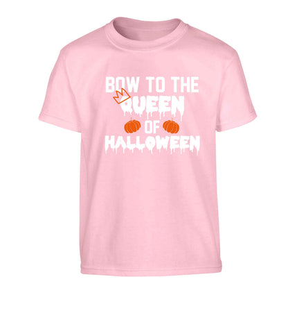 Bow to the Queen of halloween Children's light pink Tshirt 12-13 Years