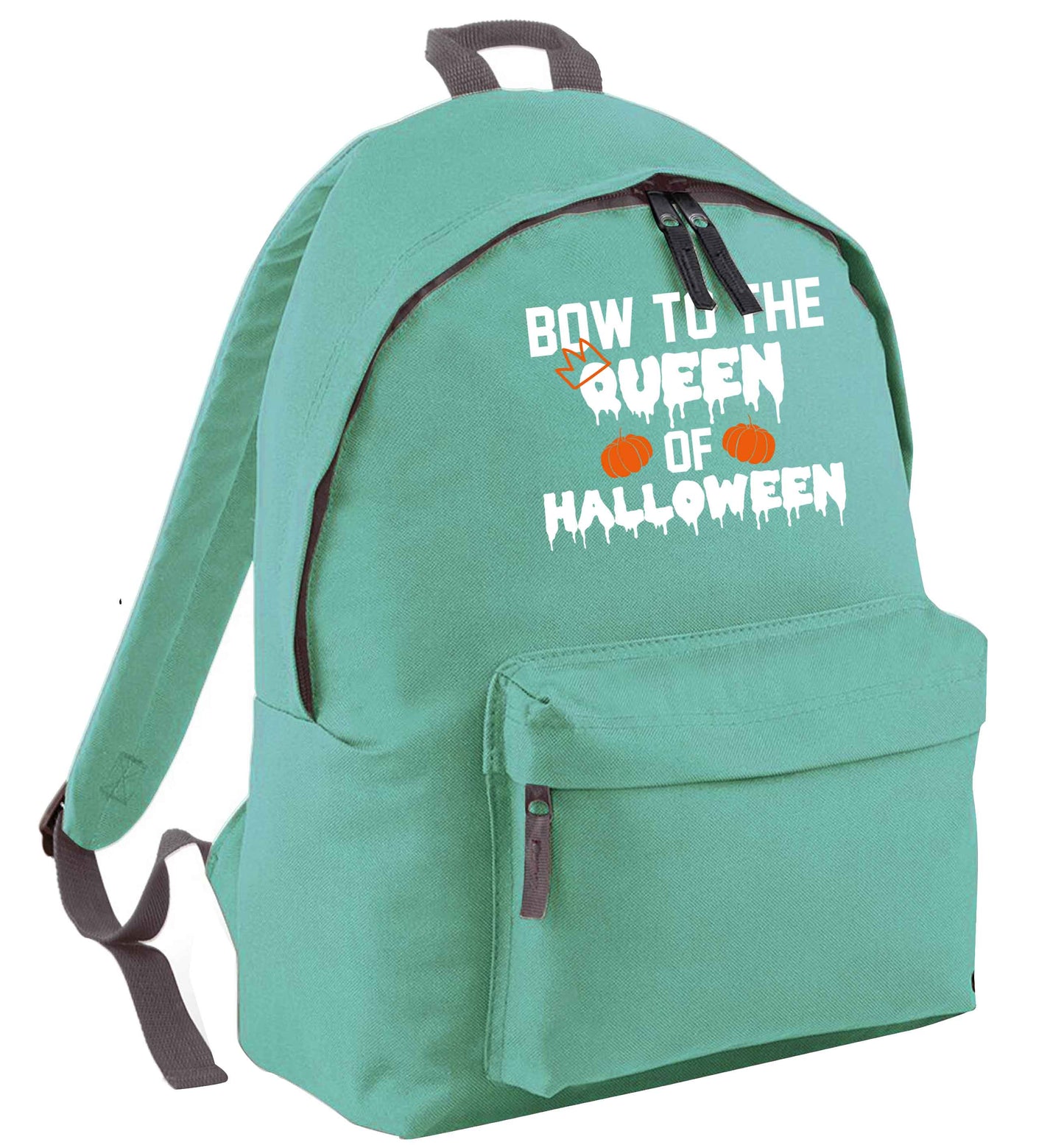Bow to the Queen of halloween mint adults backpack