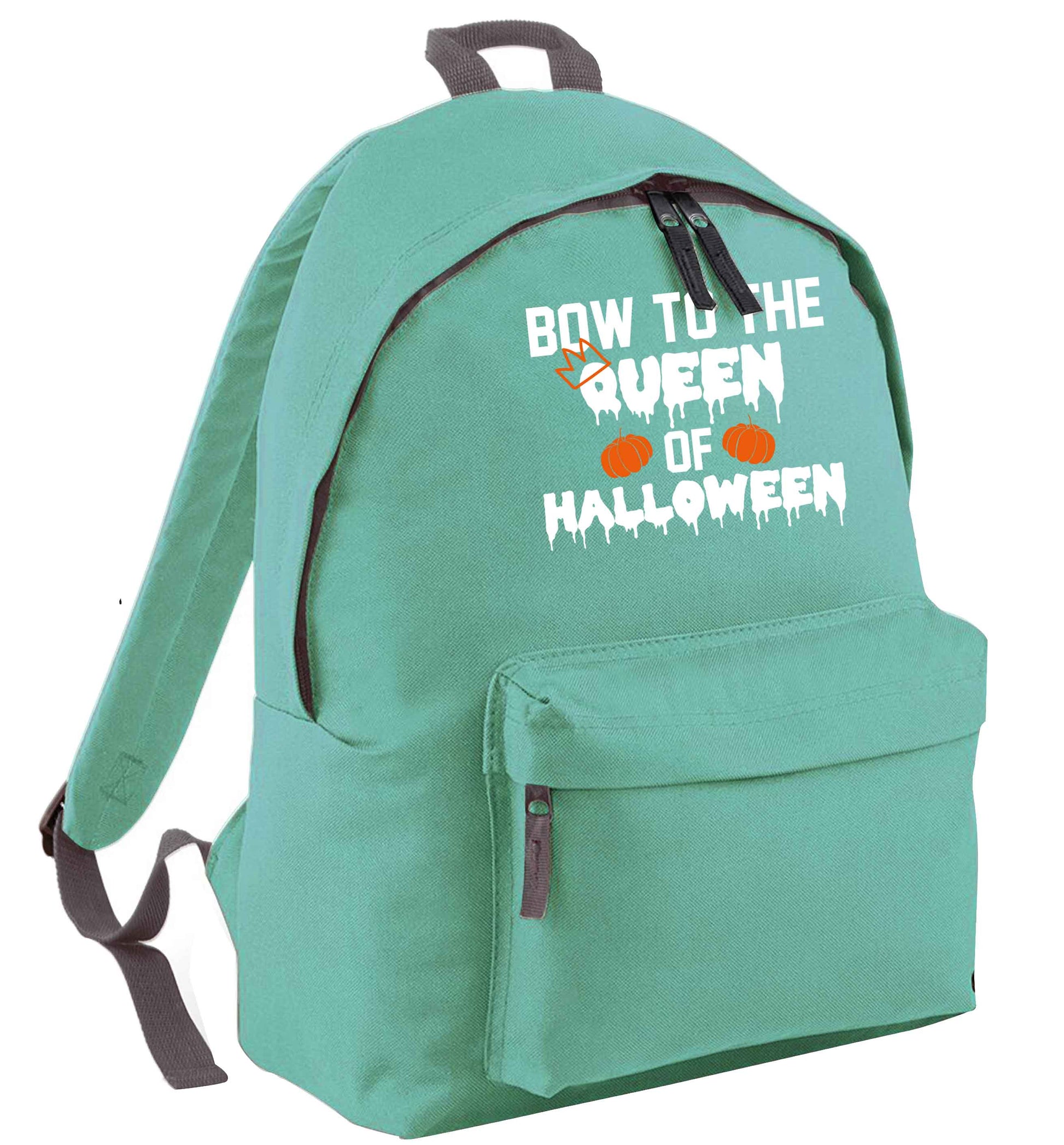 Bow to the Queen of halloween mint adults backpack