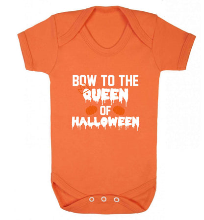 Bow to the Queen of halloween baby vest orange 18-24 months