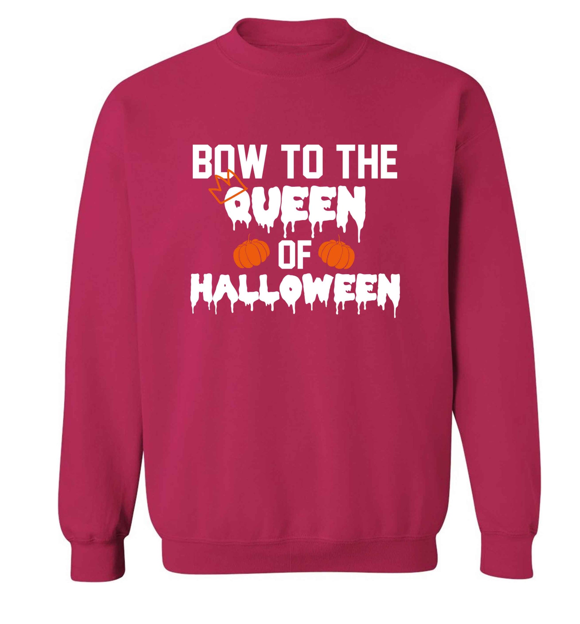 Bow to the Queen of halloween adult's unisex pink sweater 2XL