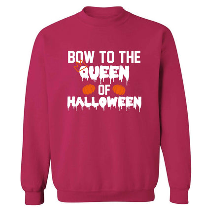 Bow to the Queen of halloween adult's unisex pink sweater 2XL