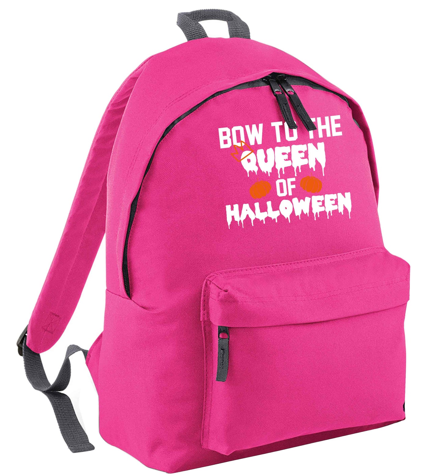 Bow to the Queen of halloween pink adults backpack