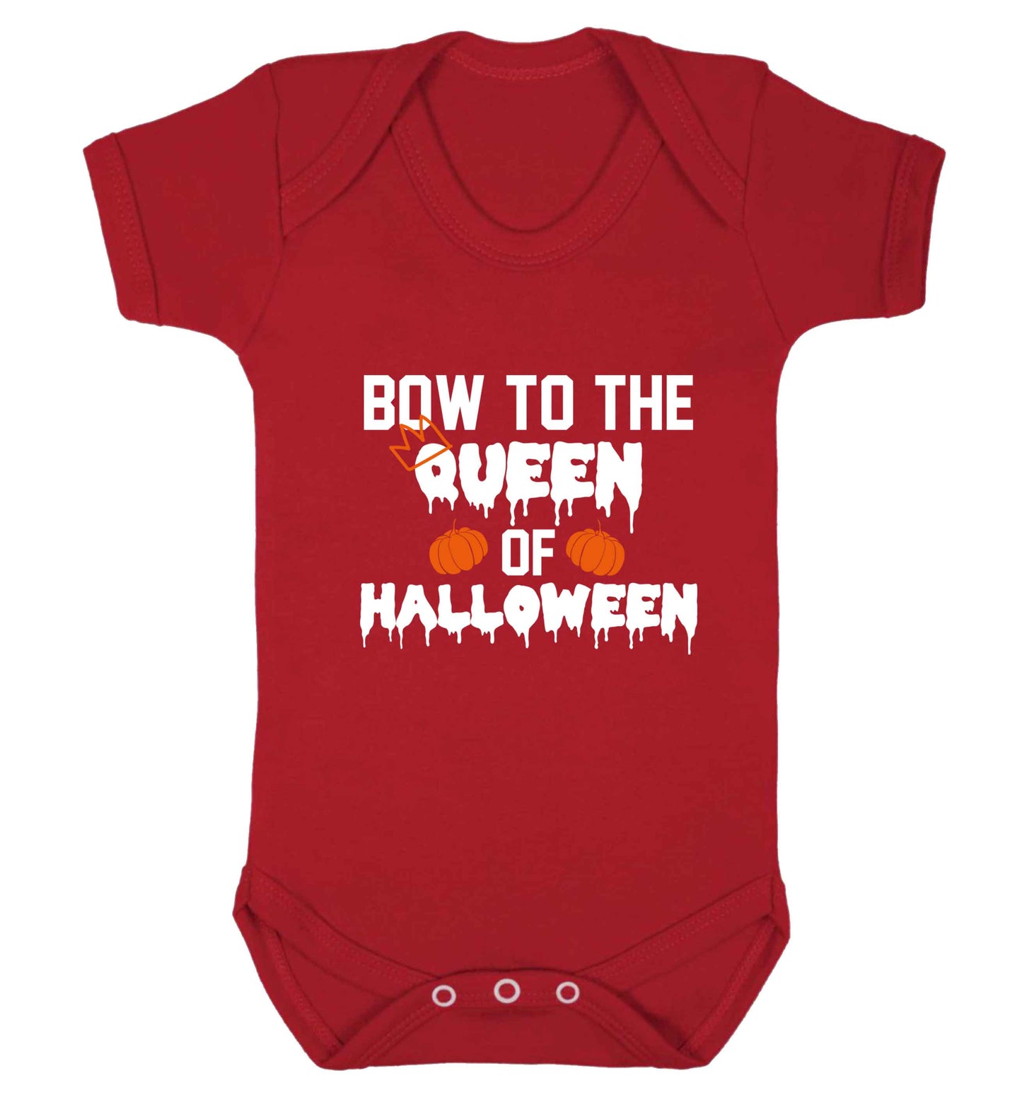 Bow to the Queen of halloween baby vest red 18-24 months