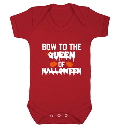 Bow to the Queen of halloween baby vest red 18-24 months