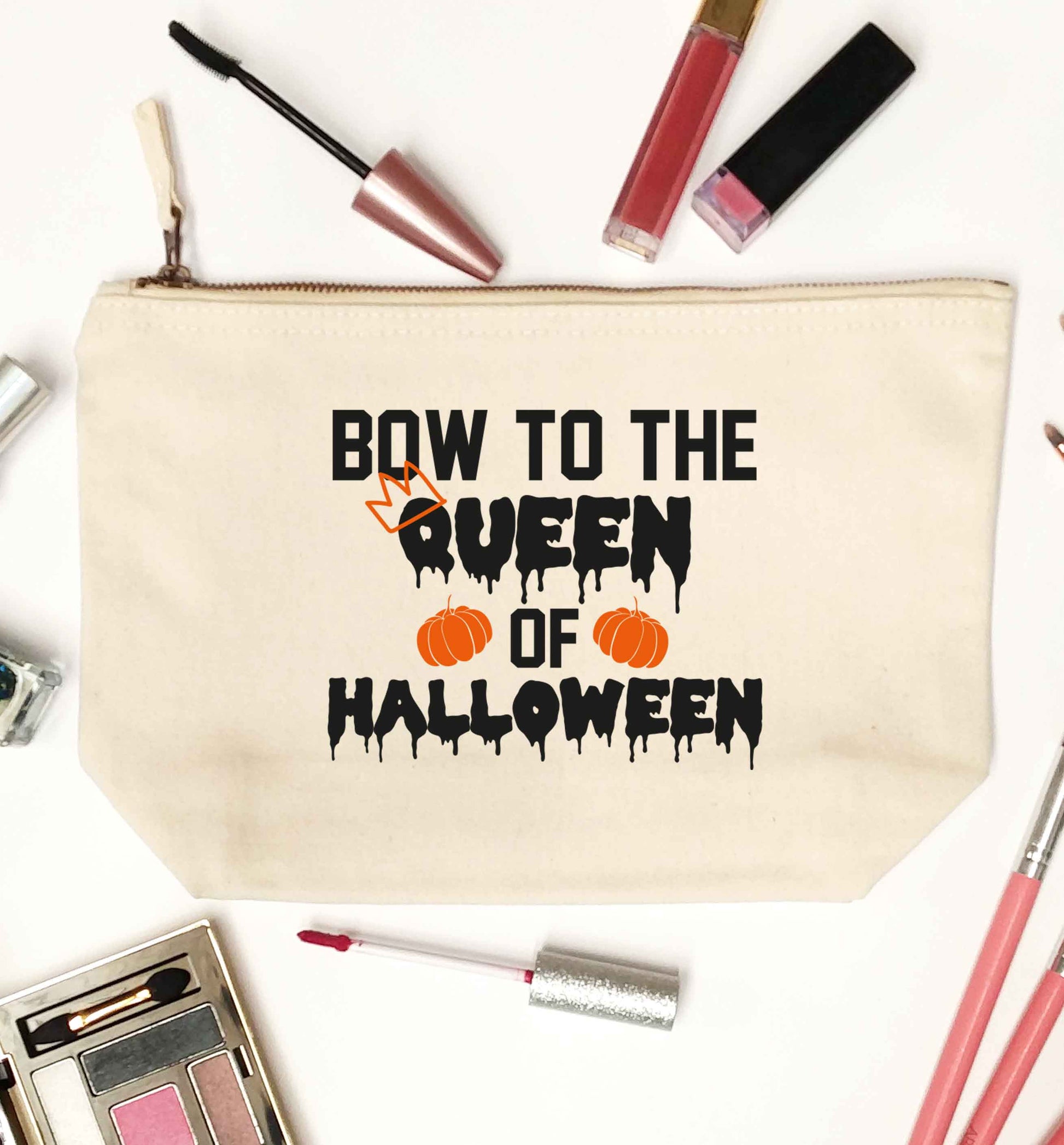 Bow to the Queen of halloween natural makeup bag