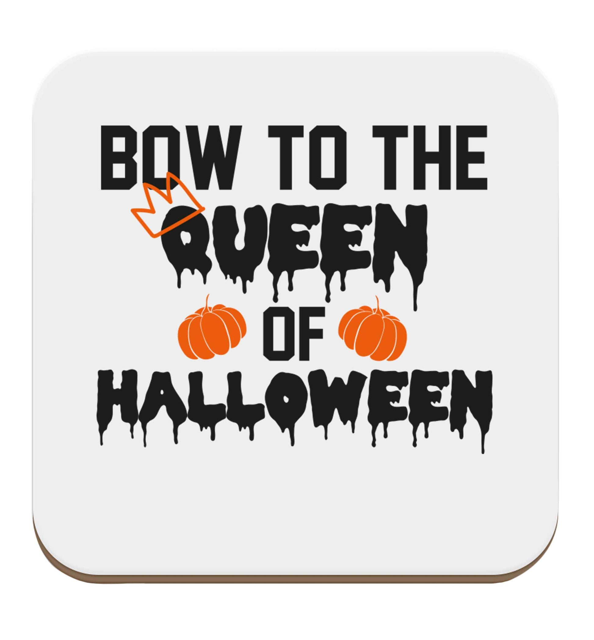 Bow to the Queen of halloween set of four coasters