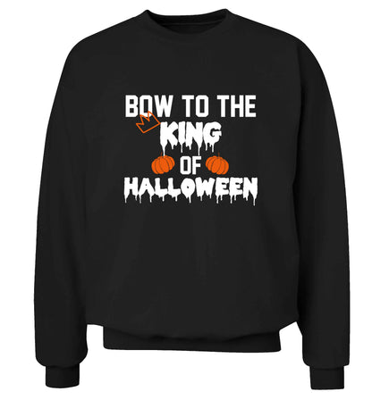 Bow to the King of halloween adult's unisex black sweater 2XL