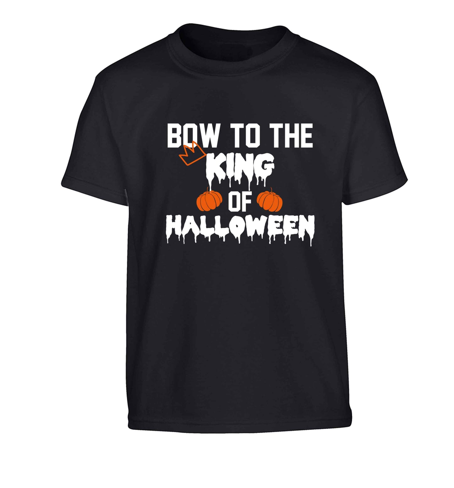 Bow to the King of halloween Children's black Tshirt 12-13 Years