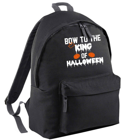 Bow to the King of halloween black adults backpack