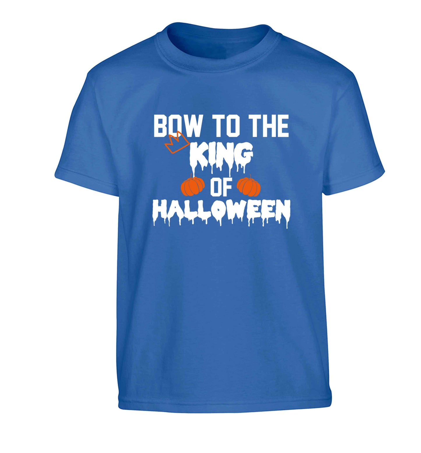 Bow to the King of halloween Children's blue Tshirt 12-13 Years