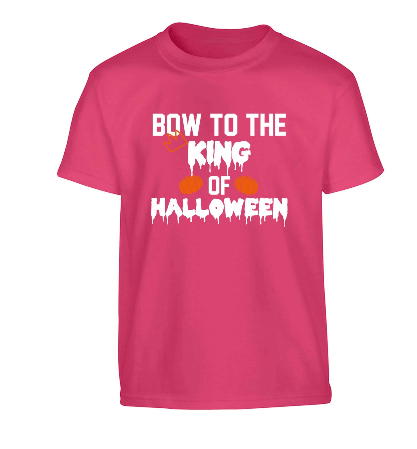 Bow to the King of halloween Children's pink Tshirt 12-13 Years