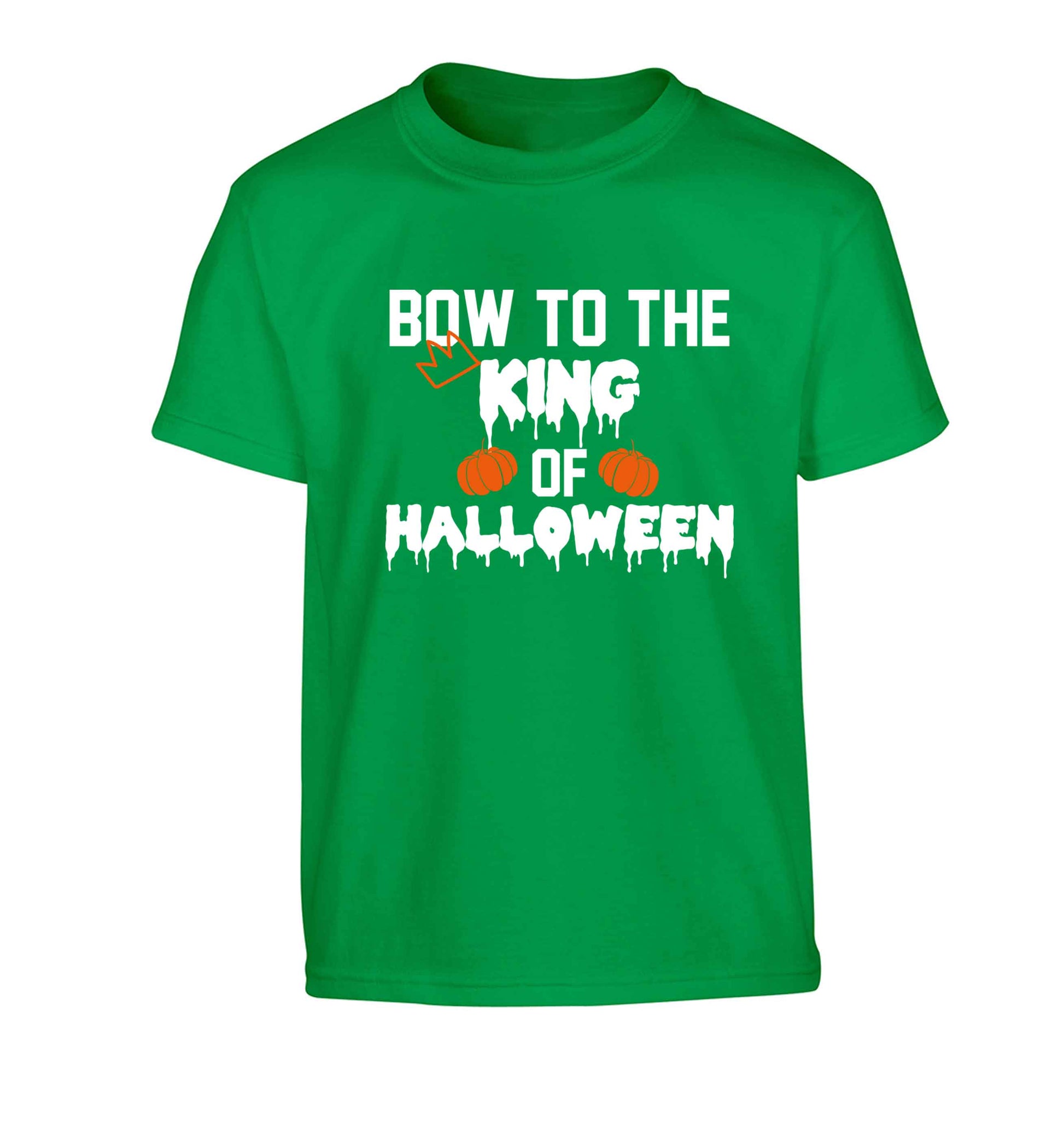 Bow to the King of halloween Children's green Tshirt 12-13 Years
