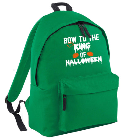 Bow to the King of halloween green adults backpack