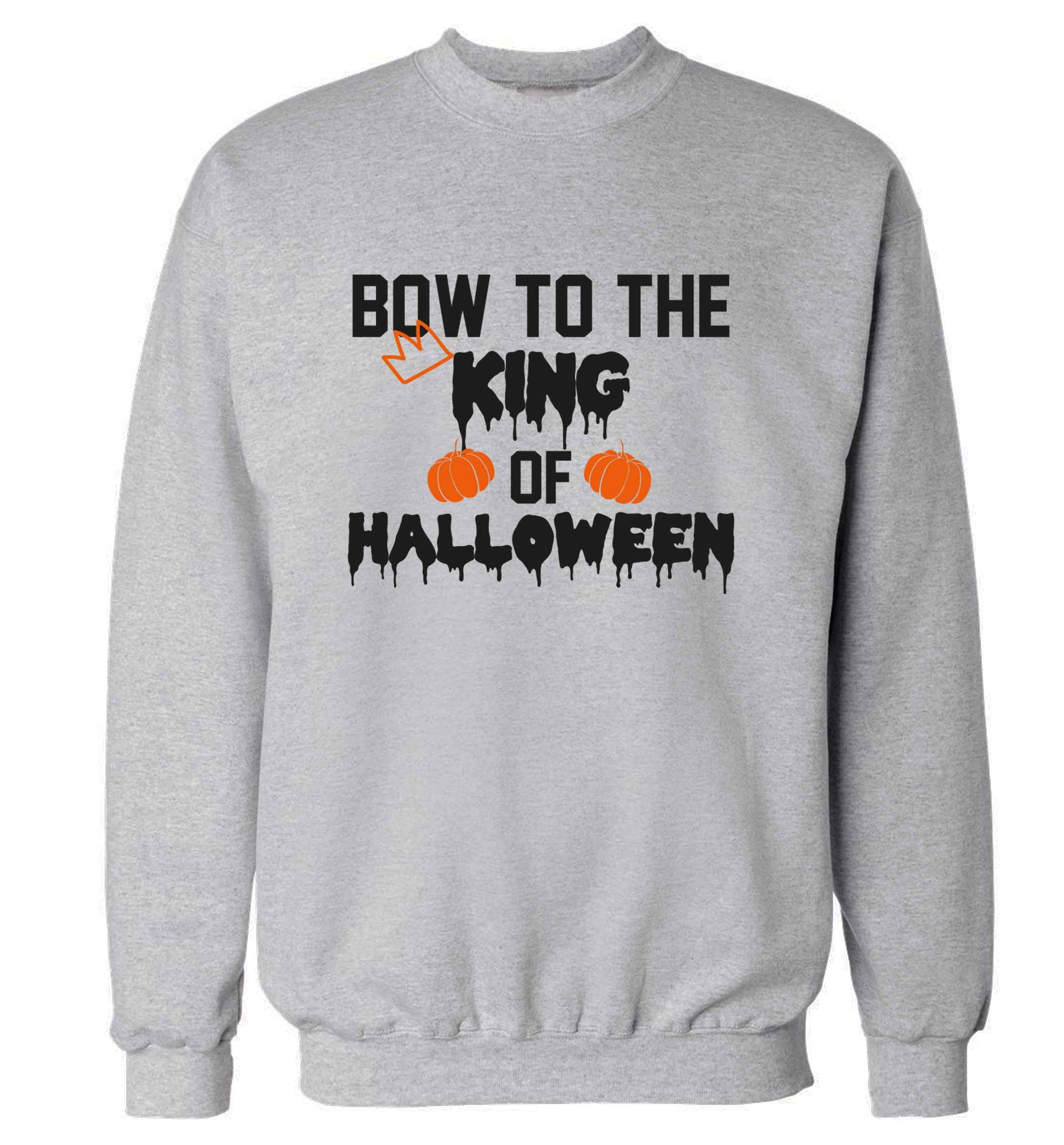 Bow to the King of halloween adult's unisex grey sweater 2XL