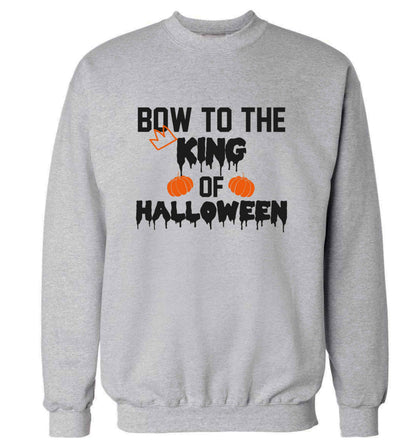 Bow to the King of halloween adult's unisex grey sweater 2XL