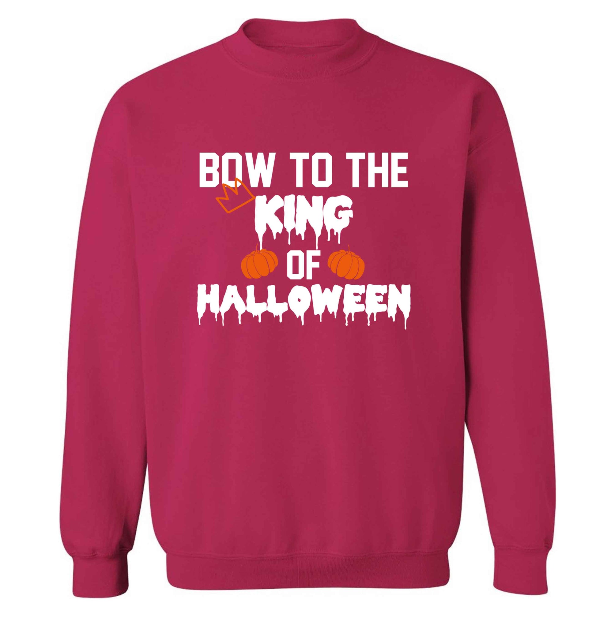 Bow to the King of halloween adult's unisex pink sweater 2XL