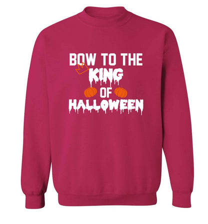 Bow to the King of halloween adult's unisex pink sweater 2XL
