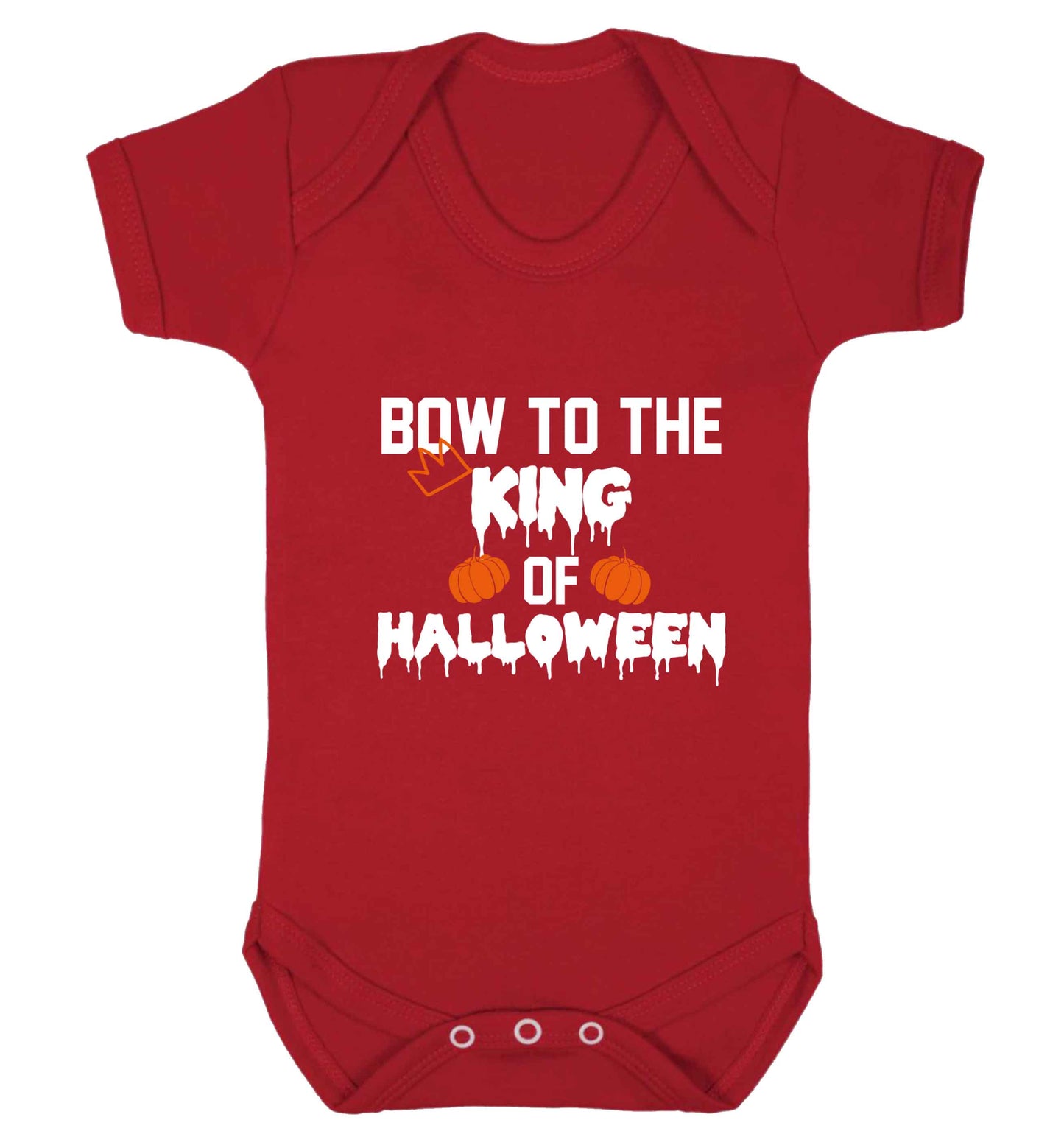 Bow to the King of halloween baby vest red 18-24 months
