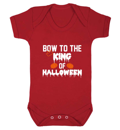 Bow to the King of halloween baby vest red 18-24 months