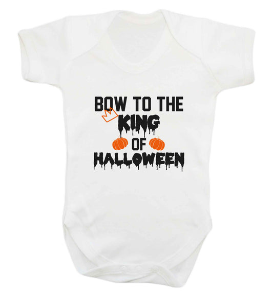 Bow to the King of halloween baby vest white 18-24 months