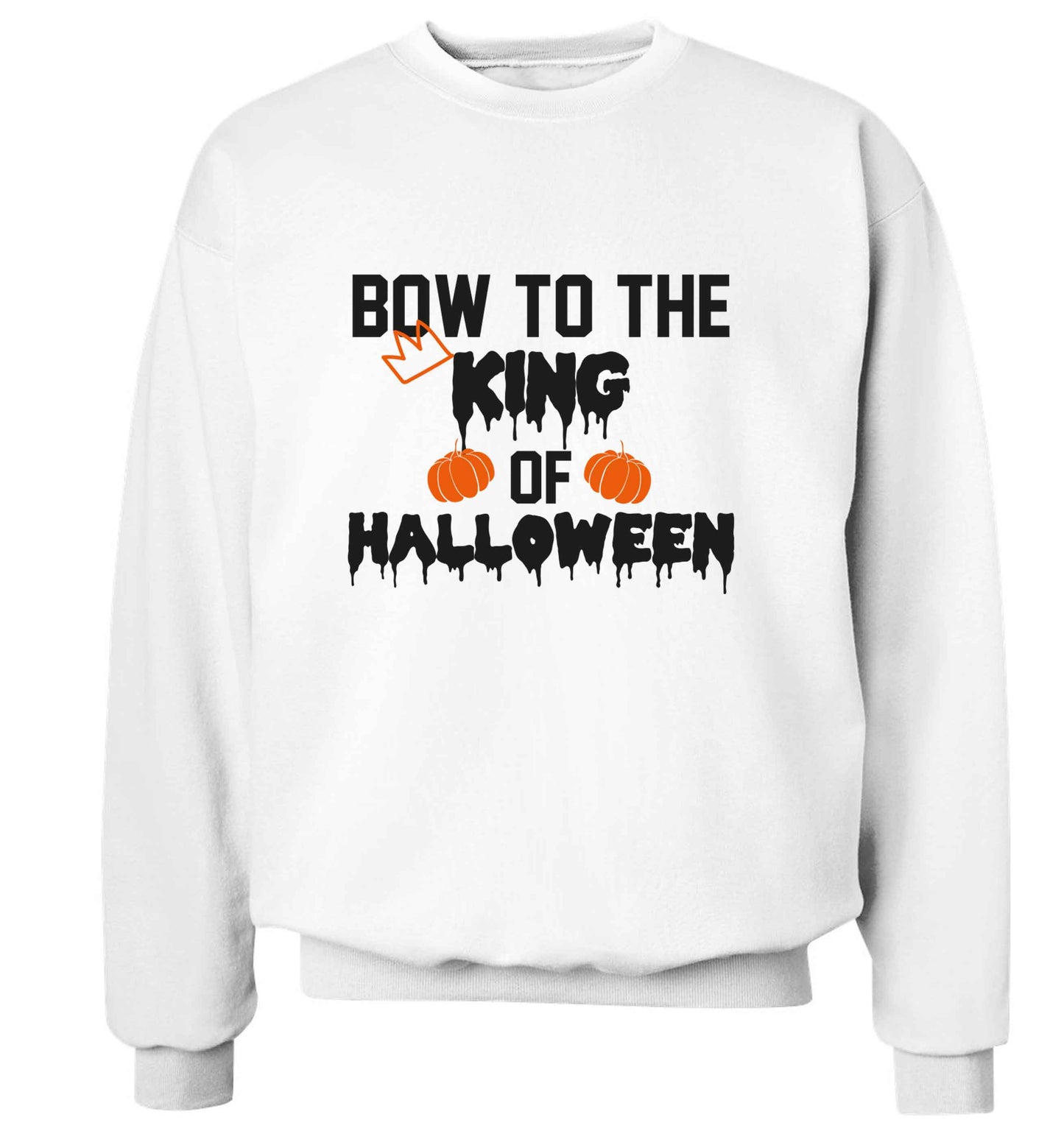 Bow to the King of halloween adult's unisex white sweater 2XL