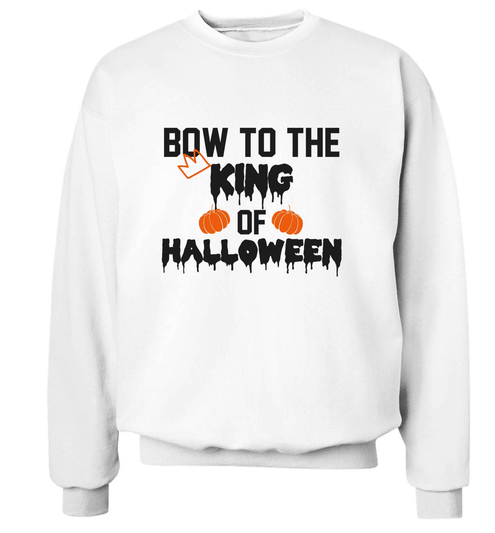 Bow to the King of halloween adult's unisex white sweater 2XL