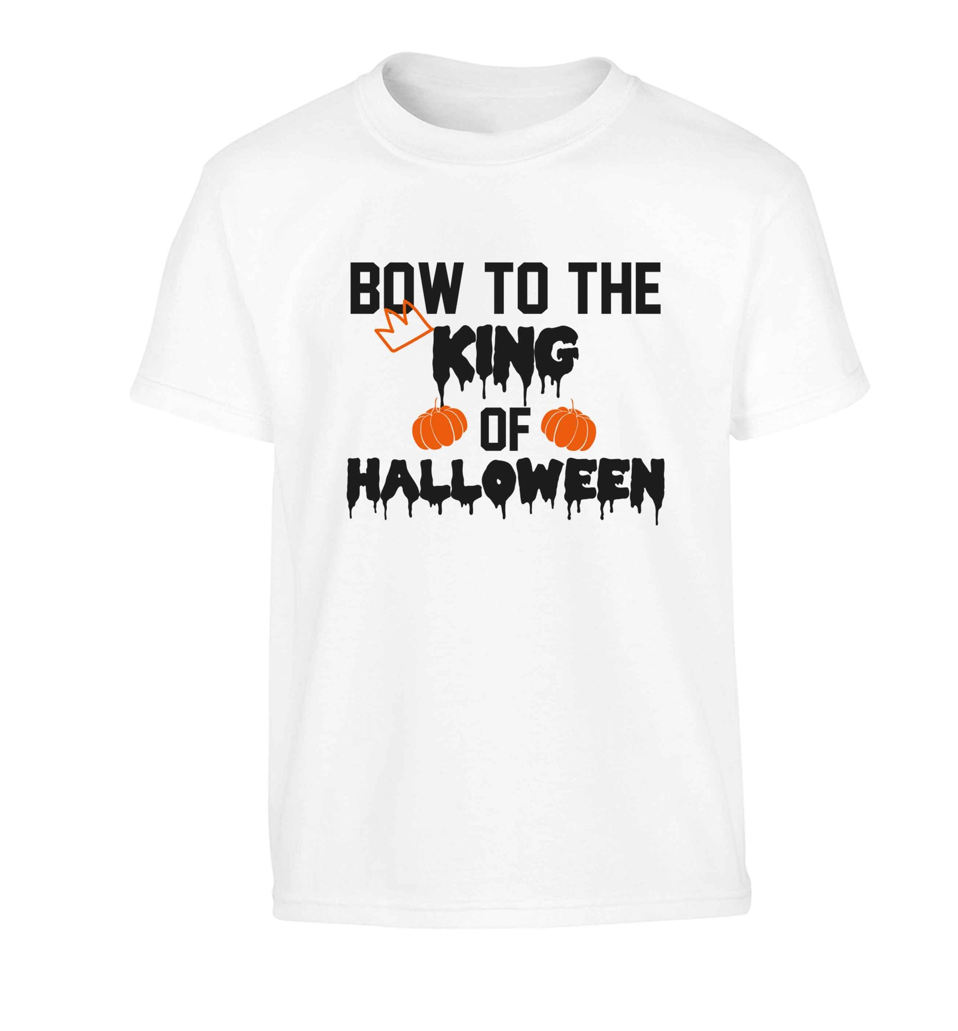 Bow to the King of halloween Children's white Tshirt 12-13 Years