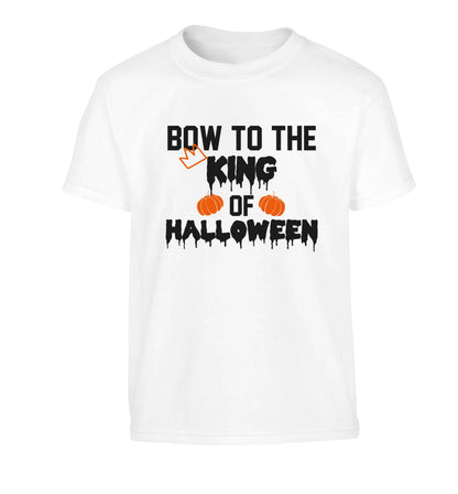 Bow to the King of halloween Children's white Tshirt 12-13 Years