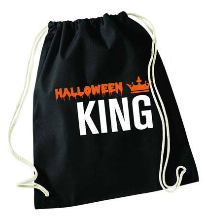 Halloween king black drawstring bag