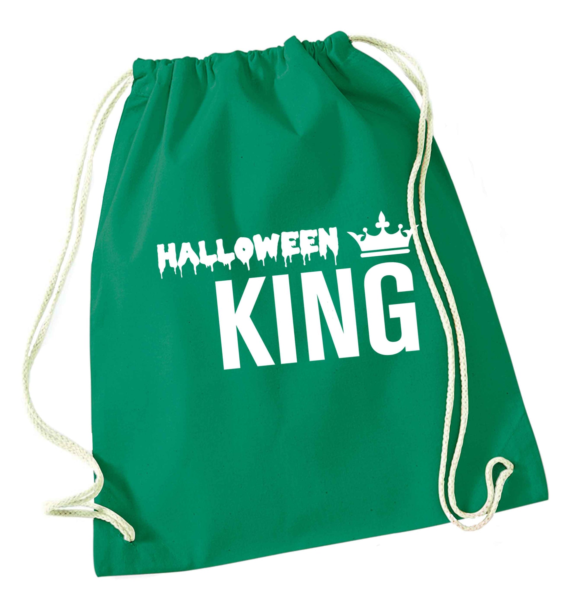 Halloween king green drawstring bag