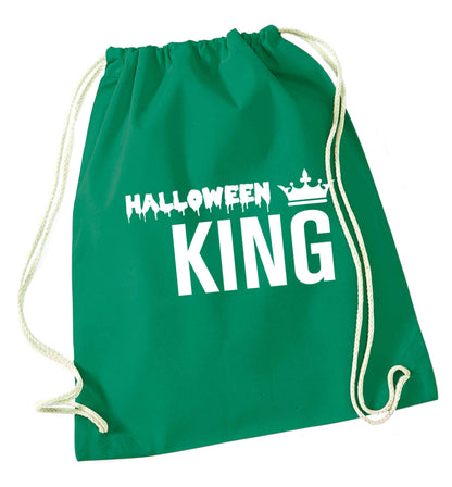 Halloween king green drawstring bag