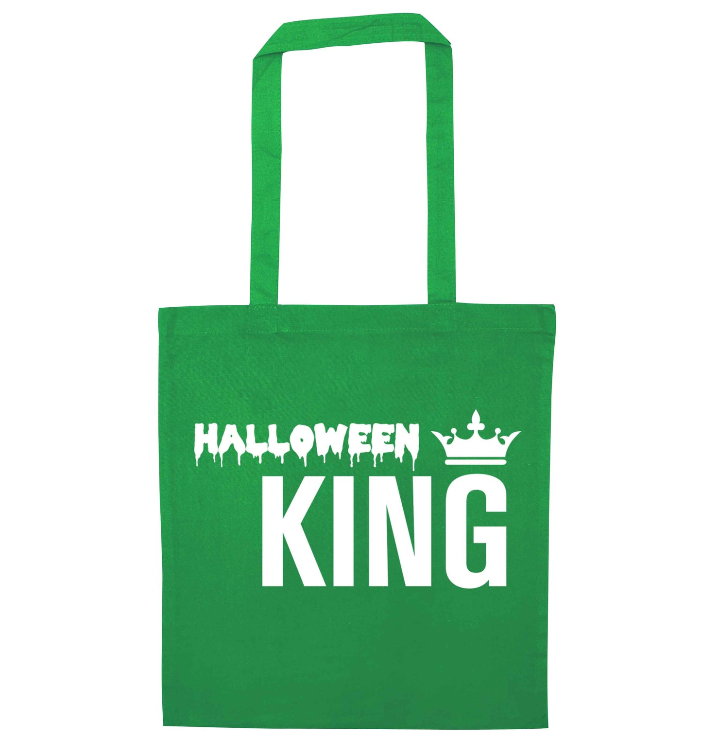 Halloween king green tote bag