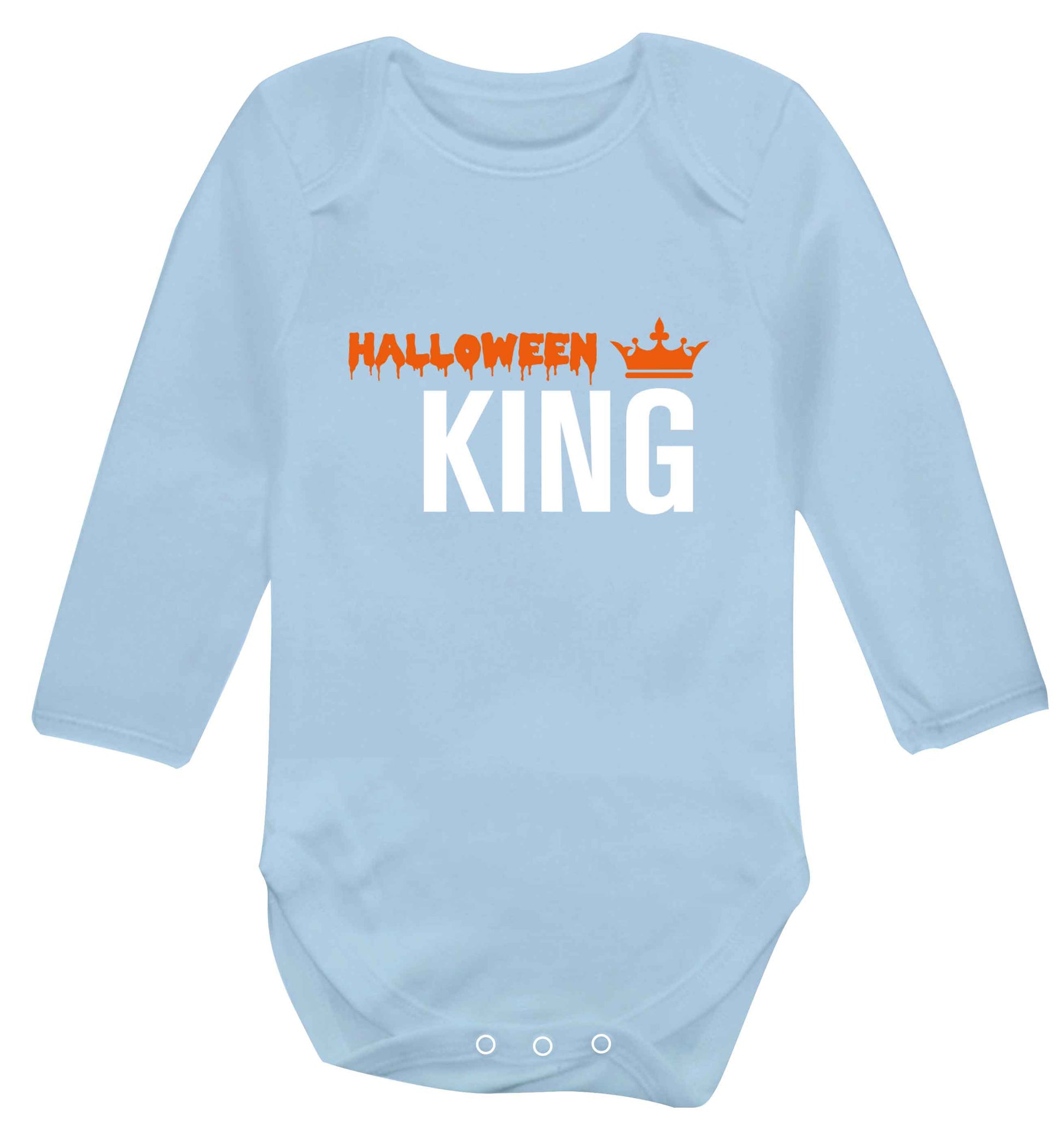 Halloween king baby vest long sleeved pale blue 6-12 months