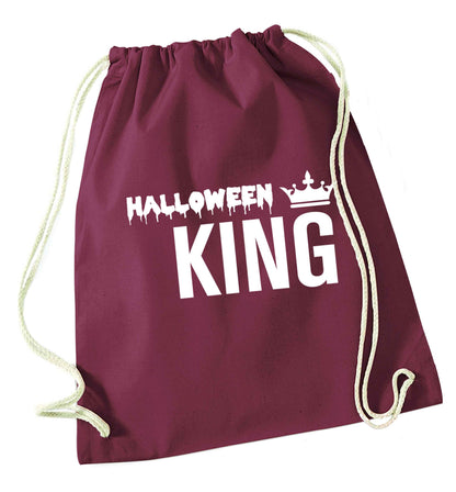 Halloween king maroon drawstring bag