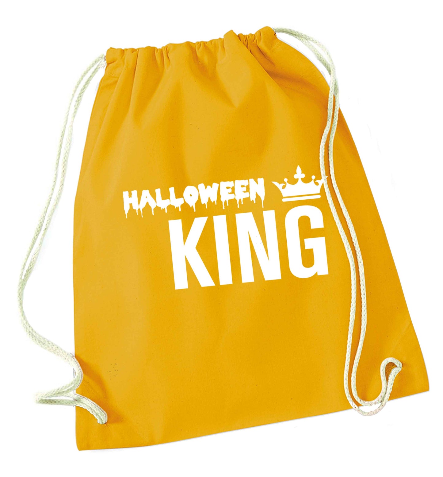 Halloween king mustard drawstring bag