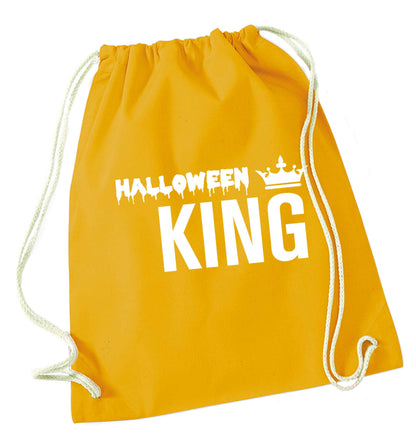 Halloween king mustard drawstring bag