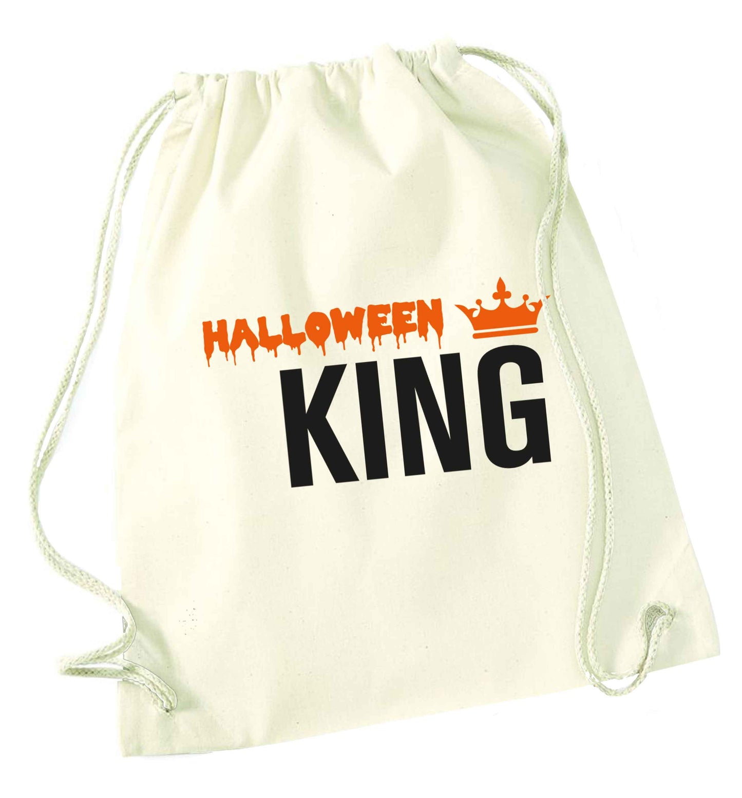 Halloween king natural drawstring bag