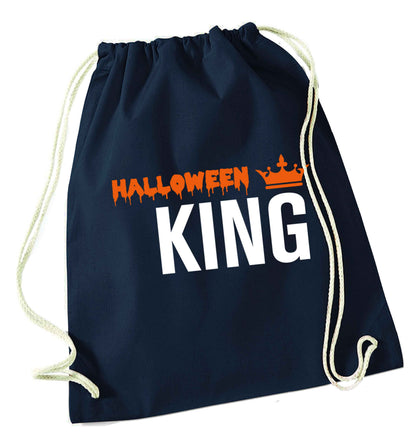 Halloween king navy drawstring bag
